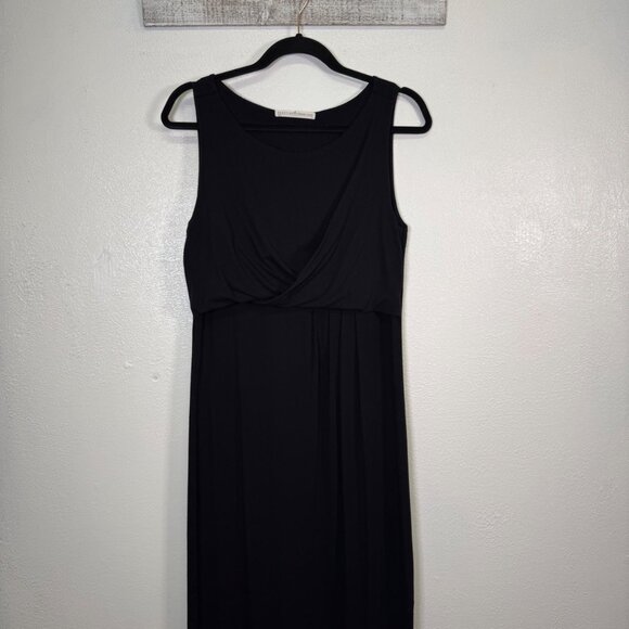 Peruvian Connection Soft Pima Cotton Sleeveless Maxi Dress Medium Black Twist - Picture 8 of 12